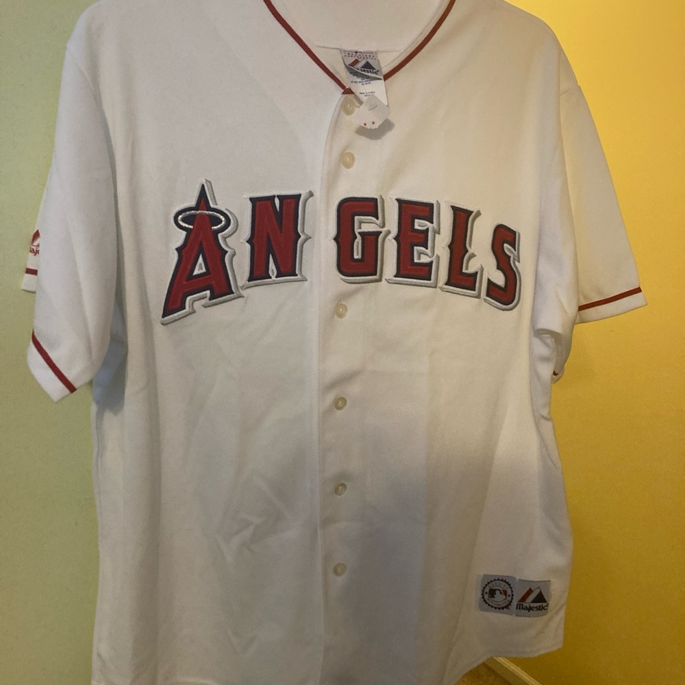 Vintage Majestic Los Angeles Angels LA Anaheim White Baseball Jersey Men’s XL